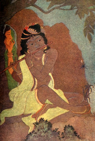 Radha en Krishna, 1920 door Unbekannt