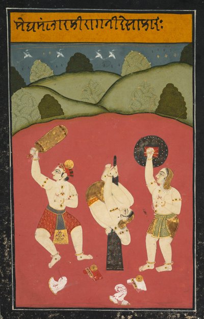 Ragini Desakh van Meghamalhar, ca. 1770-1790 door Unbekannt