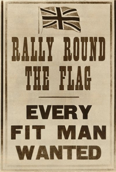 Verzamel Rond de Vlag: Elke Geschikte Man Gezocht, 1914, 1935 door Unbekannt