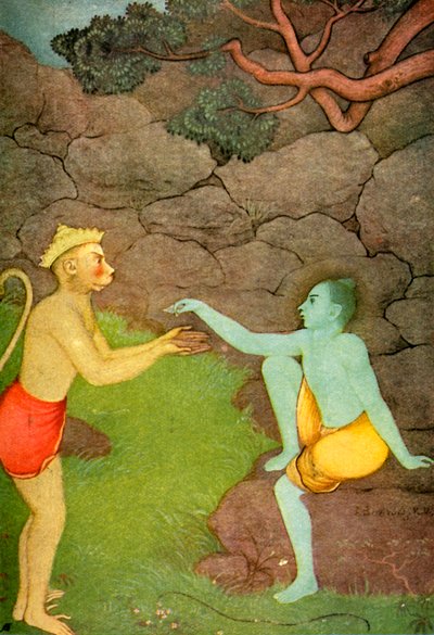 Rama stuurt zijn zegelring naar Sita, 1920 door Unbekannt