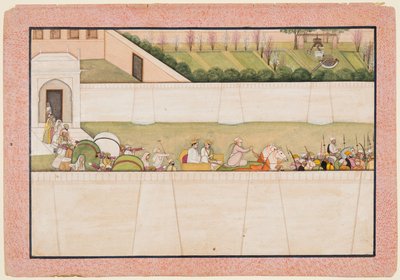 Ramas broers Bharata en Shatrughna vertrekken uit Ayodhya om Rama en Lakshmana te vinden door Unbekannt