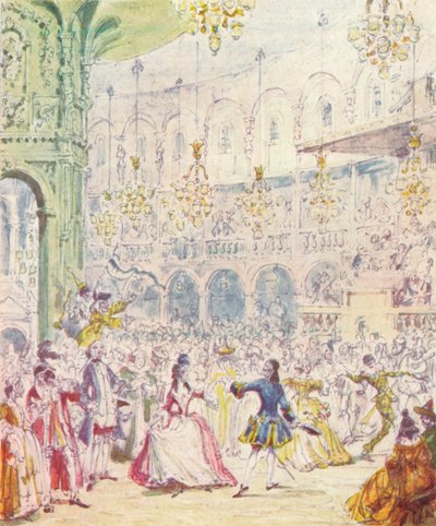 Randulph en Hilda dansen in de Rotunda in Ranelagh Gardens, 1842 door Unbekannt