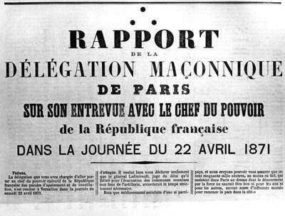 Rapport de la Délégation Maçonnique, van Franse Politieke posters van de Parijse Commune door Unbekannt