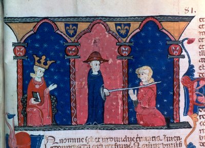 Raymond VII ontvangt absolutie, c1296 door Unbekannt