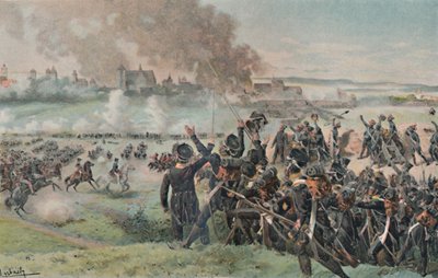 Heropkomst van Napoleon op het veld voor Ratisbon, 1809, 1896 door Unbekannt