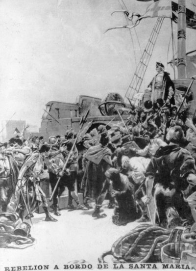 Opstand aan boord, 15e eeuw, 1920s door Unbekannt