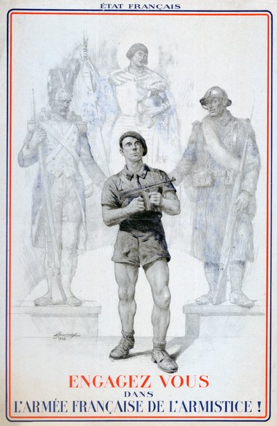 Wervingsposter voor het Franse Leger van de Wapenstilstand, 1940-1942 door Unbekannt