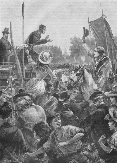 Hervormingsdemonstratie in Hyde Park, Londen, 19e eeuw-1906 door Unbekannt