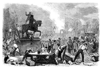 Hervormingsrellen in Queens Square, Bristol, 1831 door Unbekannt