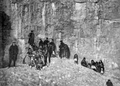 Vluchtelingen, Belleville heuvels, tijdens het bombardement van Verdun, Frankrijk, Eerste Wereldoorlog, 1916 door Unbekannt