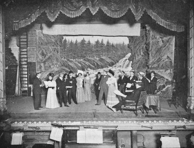 Repetitie van een toneelstuk in gewone kleding, Londen, ca. 1901 door Unbekannt