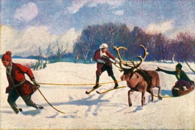Rendiersleerit in Zweden, ca. 1928 door Unbekannt