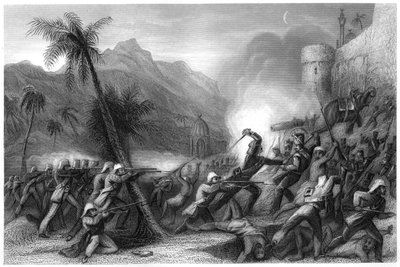Afweren van een uitval voor Delhi, 1857 door Unbekannt