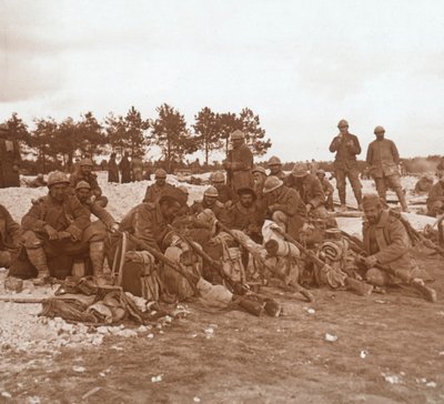 Rustpauze, Champagne, Noord-Frankrijk, ca. 1914-ca. 1918 door Unbekannt