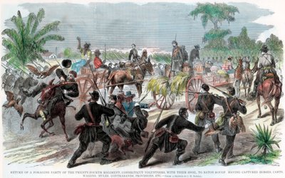 Terugkeer van een foerageerpartij naar Baton Rouge, Louisiana, Amerikaanse Burgeroorlog, c1862 door Unbekannt