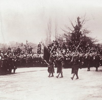 Terugkeer van de Belgen naar Luik, België, ca. 1914-1918 door Unbekannt