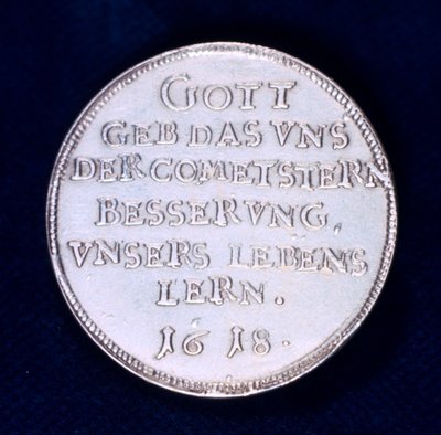Keerzijde van een medaille ter herdenking van de briljante komeet van november 1618 door Unbekannt