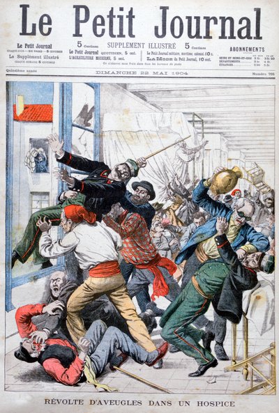 Opstand door blinde mannen in een hospice, Frankrijk, 1904 door Unbekannt