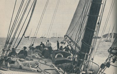 De grootste Britse racejachten strijden tijdens Cowes Week, 1937 door Unbekannt