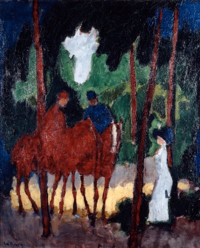 Ruiters in het Bois de Boulogne, ca. 1904 door Unbekannt