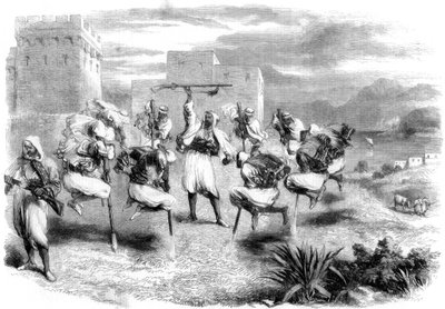 Riffiaanse huwelijksdans in Tanger, 1860 door Unbekannt