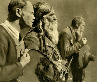Schutters bidden, Tirol, Oostenrijk, c1935 door Unbekannt
