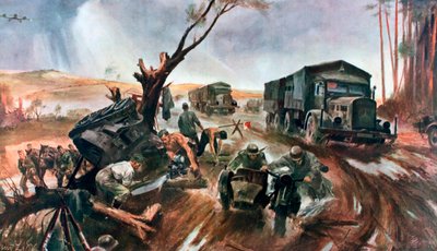 Weg naar het front, superieure Duitse organisatie, 1941 door Unbekannt