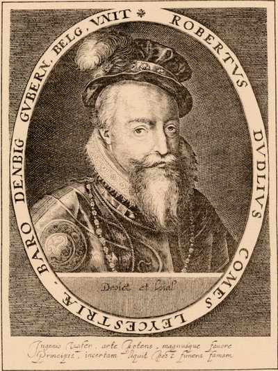 Robert Dudley, 1e Graaf van Leicester 1532-1588, Engelse edelman, 1889 door Unbekannt