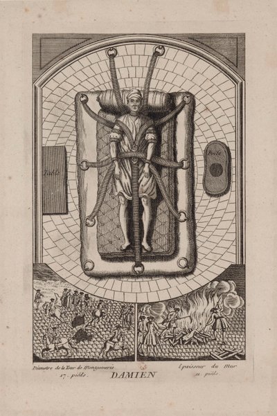 Robert Francois Damiens 1715-1757 in de Châtelet, 2 maart 1757 door Unbekannt