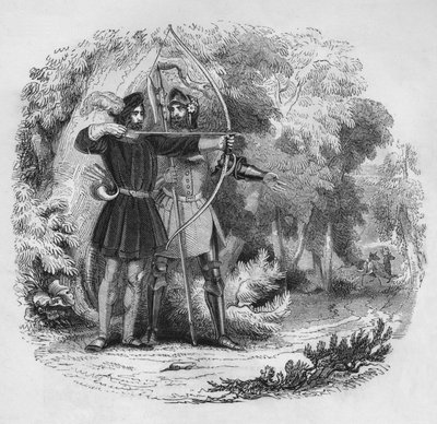 Robin Hood en Kleine Jan, 1845 door Unbekannt