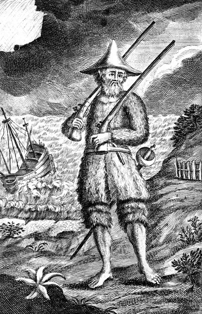 Robinson Crusoe, circa 1719 door Unbekannt