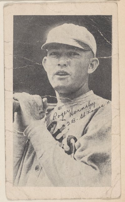 Rogers Hornsby, 2 B - St. Louis N., van honkbalstripkaarten W575-2 door Unbekannt