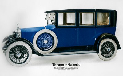Rolls-Royce gesloten rijtuig landaulette met scheidingswand achter de chauffeur, ca. 1910-1929 door Unbekannt