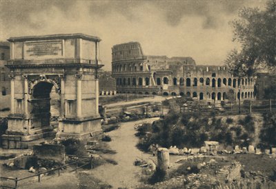 Rome - Boog van Titus - Het Colosseum, 1910 door Unbekannt