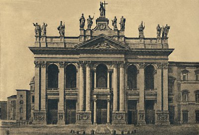 Roma - Voorgevel van de Basiliek van Sint-Jan van Lateranen, Ales. Galilei door Unbekannt