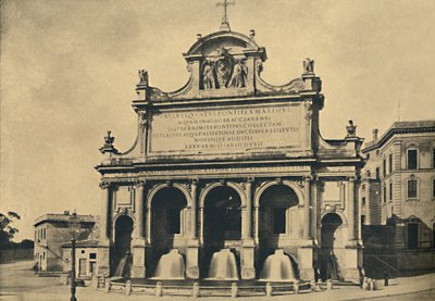Rome - Fontein van het aquaduct van Paulus V, opgericht naar de ontwerpen van Fontana in 1612, 1910 door Unbekannt