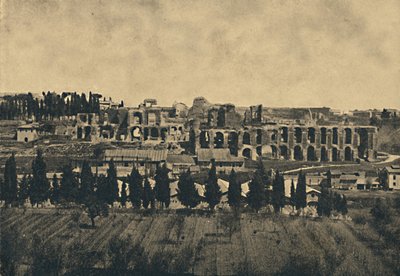 Roma - Grote overblijfselen van de onderbouw van het paleis van Septimius Severus door Unbekannt