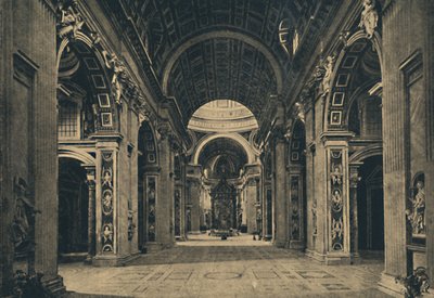 Interieur van de Basiliek van S. Peter, 1910 door Unbekannt