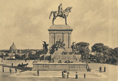 Roma - Janiculum Hill - Monument voor Garibaldi, door Emilio Gallori, 1895, 1910 door Unbekannt