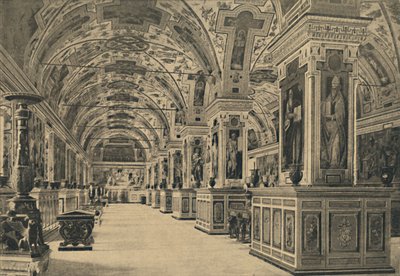 Rome - Vaticaan - Leeszaal van de Bibliotheek, 1910 door Unbekannt
