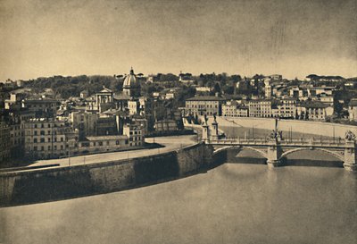 Roma - Uitzicht op de nieuwe brug van Victor Emmanuel door Unbekannt