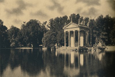 Rome - Villa Borghese Umberto I. - Klein tempel in de tuin aan het meer, 1910 door Unbekannt
