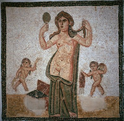 Romeins mozaïek met de toilet van Venus, 3e eeuw door Unbekannt
