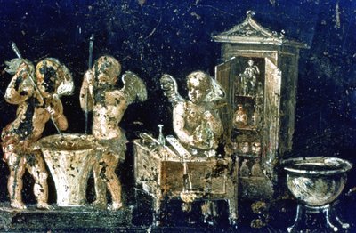 Romeinse muurschildering, Huis van de Vettii, Pompeii, Italië door Unbekannt