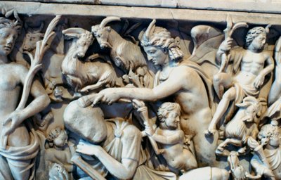 Romeinse sarcofaag met de legende van Selene en Endymion, 230-235 AD door Unbekannt