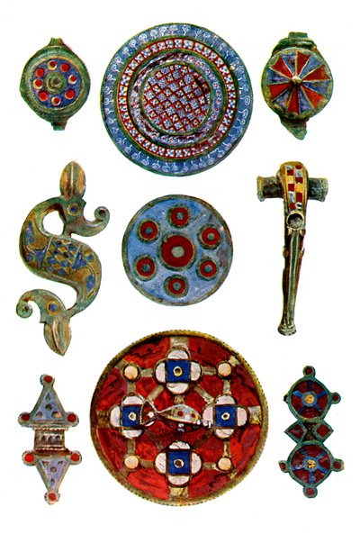 Romeins-Britse geëmailleerde ornamenten, 1e-2e eeuw na Christus door Unbekannt