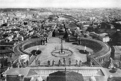 Rome gezien vanaf de koepel van Sint-Pieter, 1926 door Unbekannt