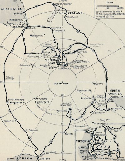 Rosss Antarctische reis in de Erebus en de Teror, 12 november 1840, 1937 door Unbekannt