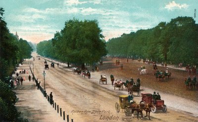 Rotten Row, Hyde Park, Londen, ca. 1910 door Unbekannt