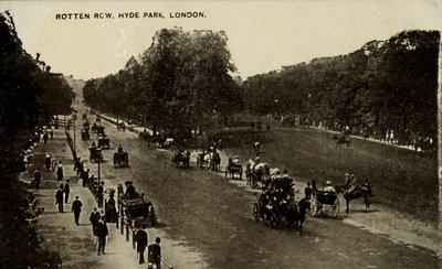 Rotten Row, Hyde Park, Londen, eind 19e-begin 20e eeuw door Unbekannt